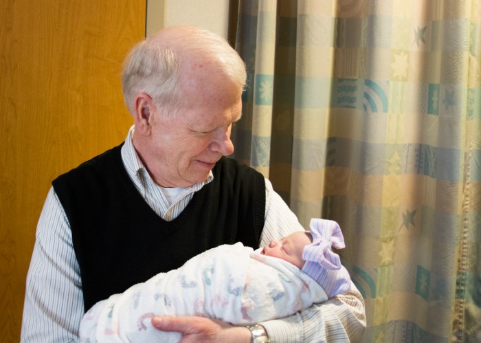 Grandpa Davis with Maisie