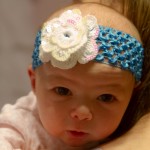 Maisie Looking Over Mom's Shoulders