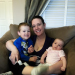 Mommy with Eli and Maisie