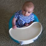 Maisie Sitting in Bumbo Before School